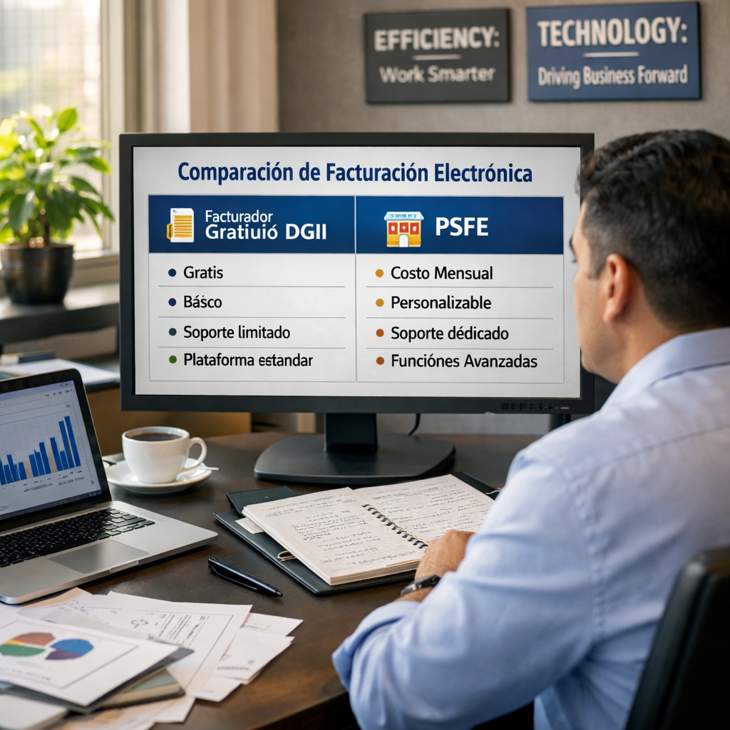 Facturador Gratuito DGII vs PSFE: cuál conviene a tu negocio